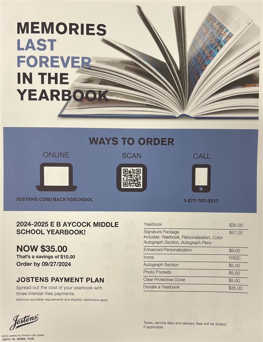  order your yearbook